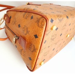 MCM Speedy Boston 30 Heritage Cognac Canvas.