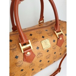 MCM Speedy Boston 30 Heritage Cognac Canvas.