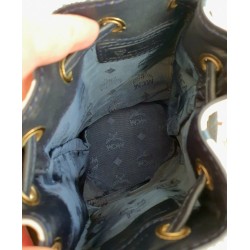 MCM Beuteltasche Klein Weiss-Dunkel