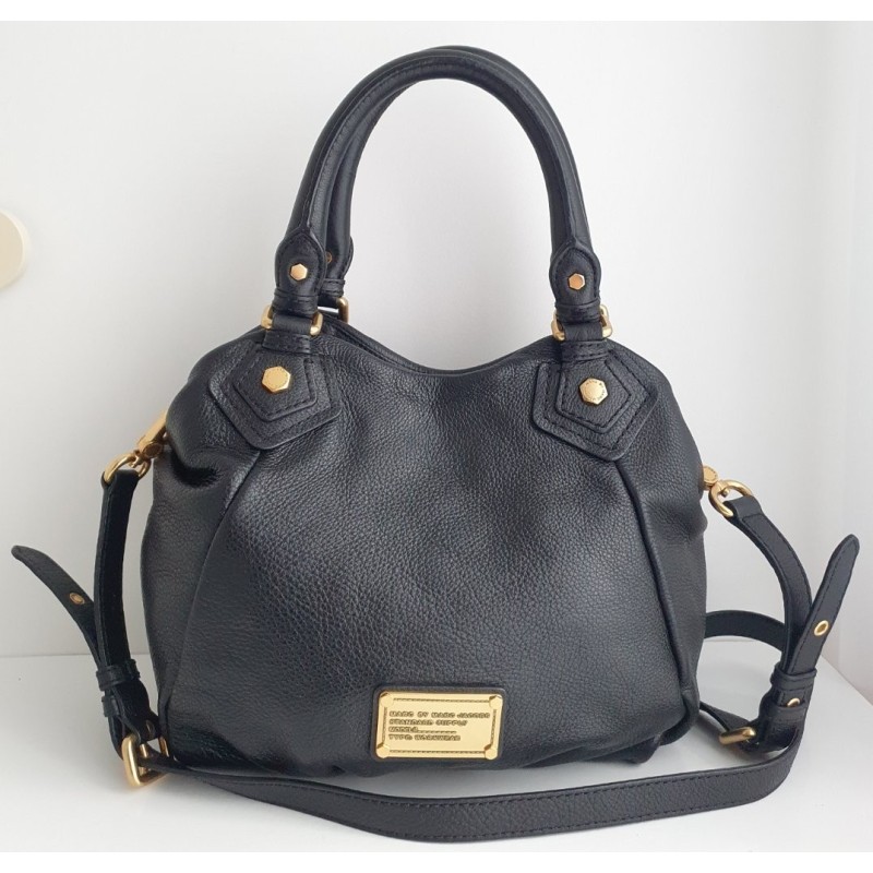 Marc Jacobs Henkel/Umhängetasche Medium Soft Leder Schwarz