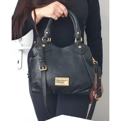 Marc Jacobs Henkel/Umhängetasche Medium Soft Leder Schwarz